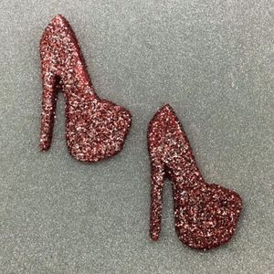 Red Glitter High Heel Shoes Wall Hangings